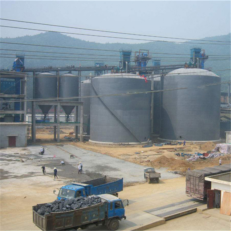 淮南水泥钢板仓2座3000吨青岛项目进入施工